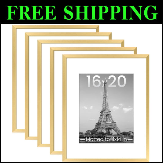 Classic Gold 16x20 Picture Frames Set - Perfect for Gifts & Home Decor