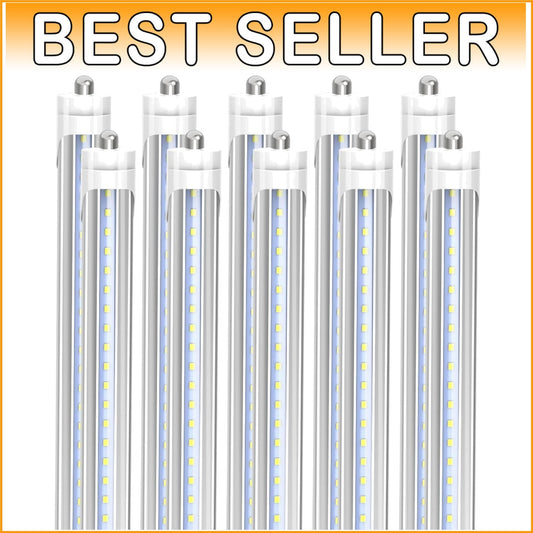 CNSUNWAY 8FT LED Tube Lights - High Brightness, Low Power Consumption, 5400LM