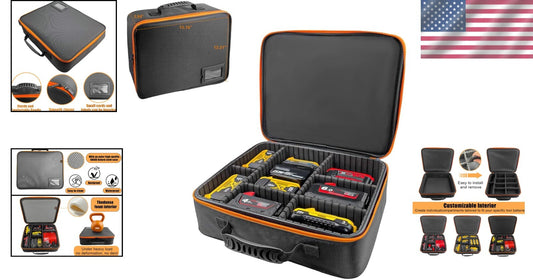 Heavy-Duty XL Tool Battery Storage Bag - Fits Dewalt/Milwaukee/Makita Batteries