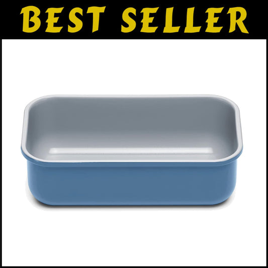 Non-Stick Ceramic 1 lb Loaf Pan - Perfect for Healthy Baking - Slate Color
