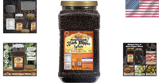 80oz MG-1 Gourmet Black Pepper Whole Peppercorns - All Natural & Gluten Friendly