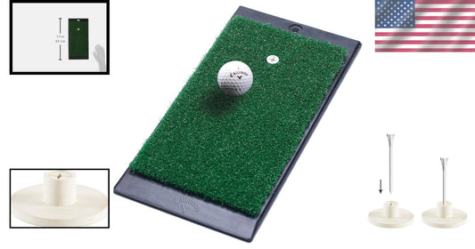Elite Golf Practice Mat - 24"x12" Rubber Hitting Mat for Indoor & Outdoor Use