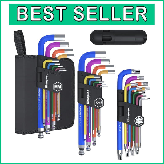 Durable and Organized 27 PCS Allen Wrench Set - Chrome Vanadium Steel Excellence