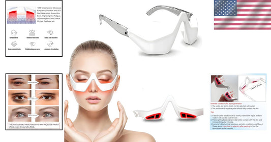 Professional Red Light Glasses for Under Eye Care- Reduce Puffiness and Wrinkles