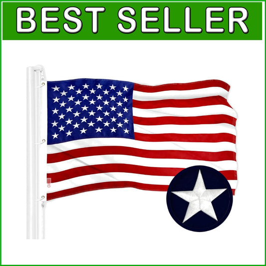 Premier 6x10 FT American Flag - Heavyweight Polyester with Embroidered Stars