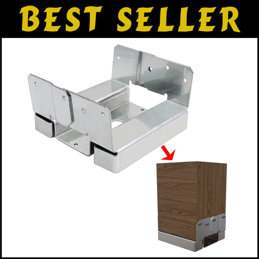 Durable 6x6 Metal Post Base Brackets with 1-Inch Standoff for Optimal Protection