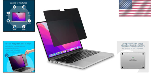2021-2024 MacBook Pro 16" Magnetic Privacy Filter - Blue Light & Glare Reduction