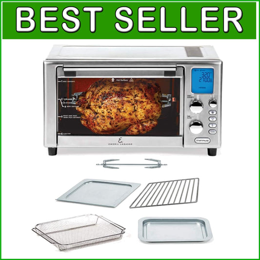 Emeril Everyday 360 Stainless Steel Air Fryer - 1500W, 9-in-1 Kitchen Essential