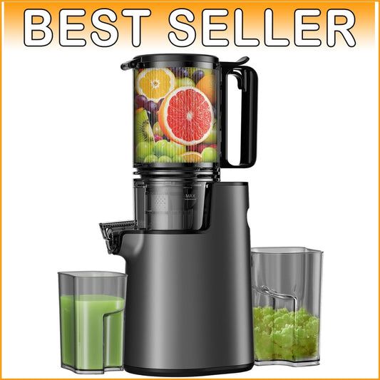 Efficient & Safe Masticating Juicer - 1.6L Capacity Cold Press Juicer in Black