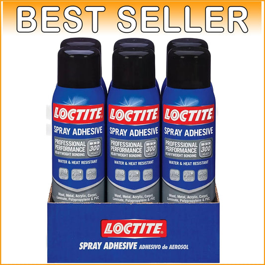6-Pack 13.5 Oz Heavy-Duty Spray Adhesive - Clear, Water-Resistant Formula