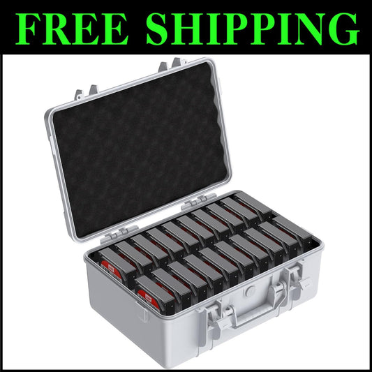 Durable Multi-Protection 3.5-Inch Hard Drive Carrying Case - 20 HDDs Capacity