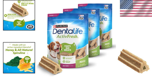 ActivFresh Dental Chews for Small & Medium Dogs - 90-Piece Breath Fresheners