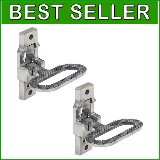 Durable Stainless Steel Folding Step with Safety Handle - 2 Pack for Vehicles