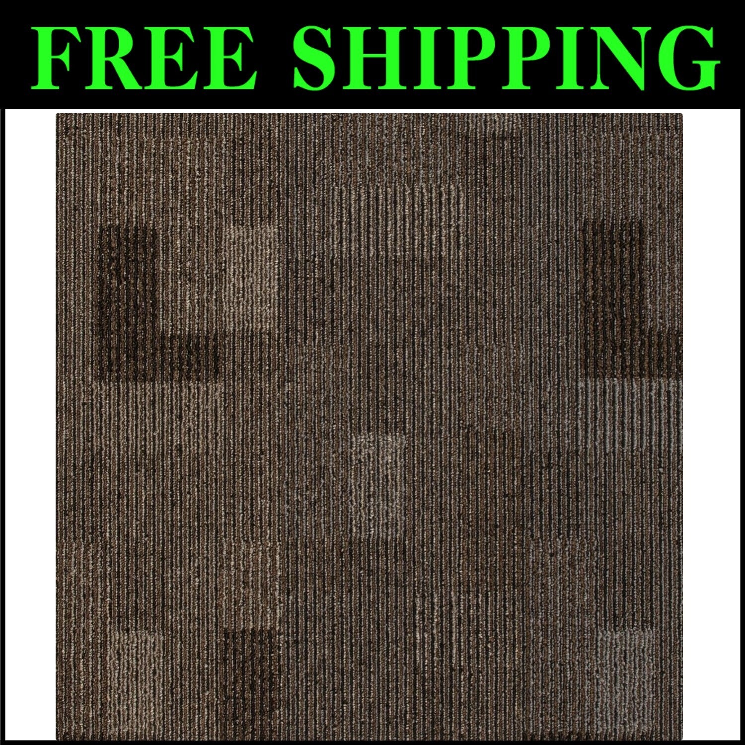 Eco-Friendly Berber Loop Carpet Tile (24"x24") - Stain Resistant, Kid-Friendly