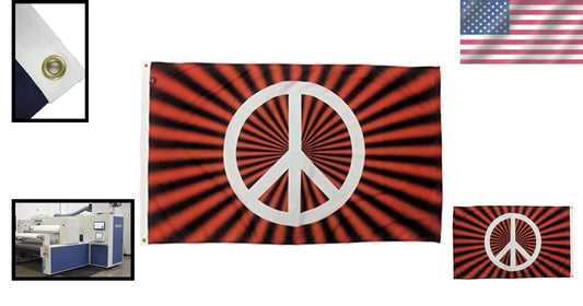 Durable 3x5 Nylon Peace Sign Flag - Vivid Color & Quality American Craftsmanship