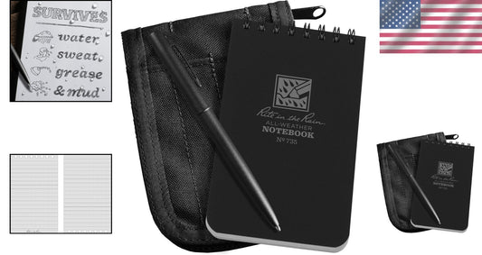 All-Weather 3" x 5" Writing Kit with CORDURA Fabric Notebook & Reliable Pen