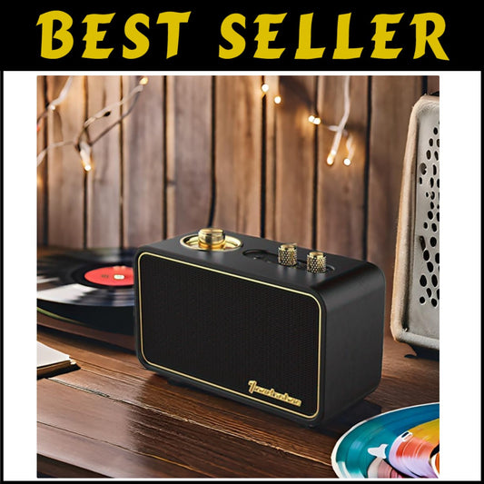 Vintage Retro Bluetooth Speaker - Wooden Wireless AM/FM Radio for Home & Travel