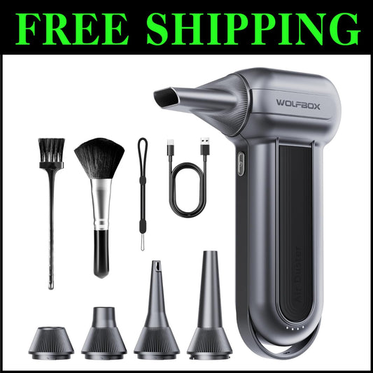 Rechargeable Air Duster with 3 Speed Settings - Versatile Cleaning Solution
