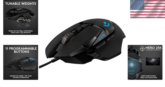 G502 HERO High Performance Gaming Mouse: 11 Programmable Buttons & Custom RGB