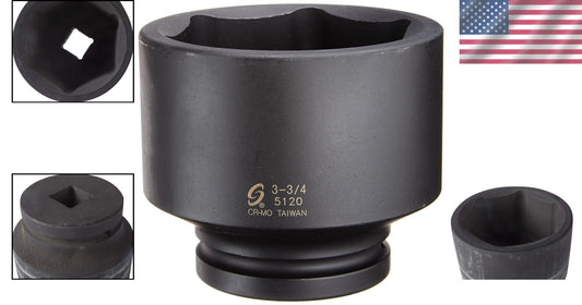 Industrial-Strength 3-3/4-Inch 1-Inch Drive Impact Socket in Protective Case