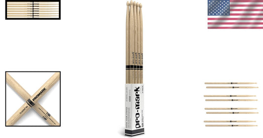 5A Shira Kashi Oak Drumsticks - 4 Premium Pairs with Oval Tip, Buy 3 Get 1 Free
