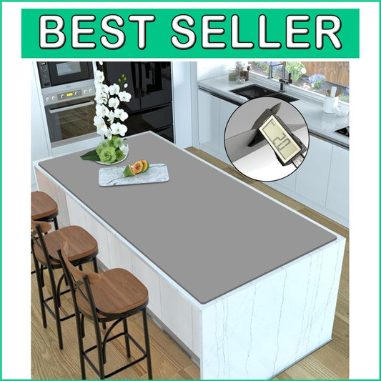 Flexible and Durable Silicone Countertop Protector Mat 47.3"x23.6" - Light Gray