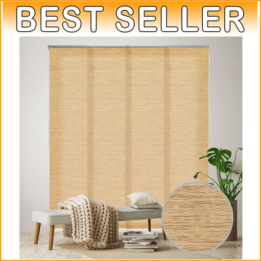 Adjustable Vertical Blinds: Cordless Sliding Door & Room Divider - 45.8" to 86"