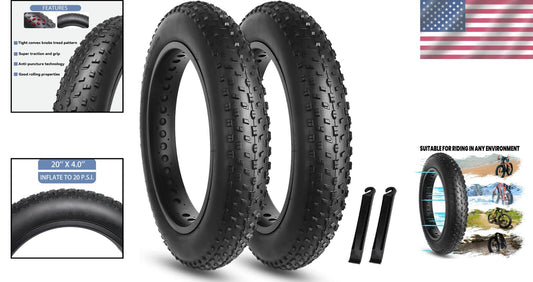 All-Terrain 20x4.0 Inch Fat Bike Tire Set with Exceptional Grip and Traction
