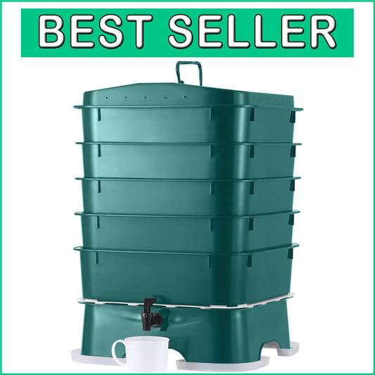 Efficient Worm Compost Bin with V-Board & M-Board - Perfect for Home Recycling