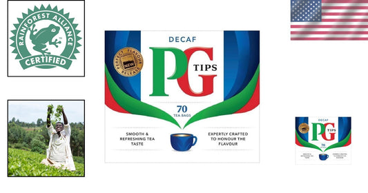 Delicious Decaf Tea Bags - Eco-Friendly Non-Pyramid Pack of 6 (420 Count)