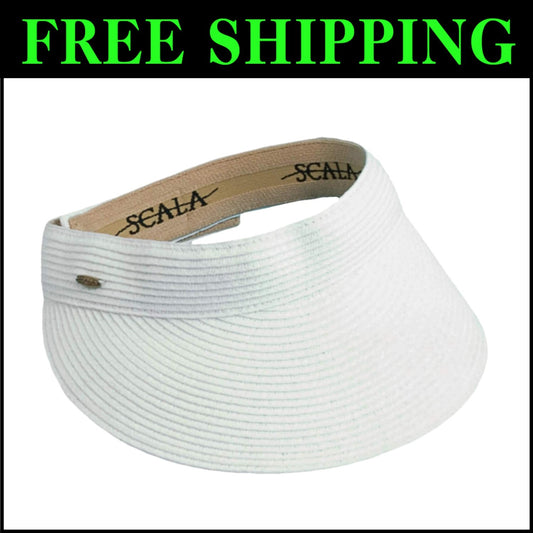 Lightweight Adjustable Paper Braid Visor - Summer Essential for Women