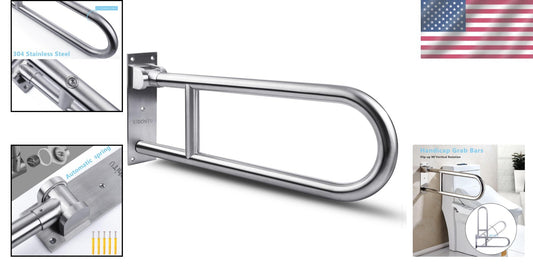 Ergonomic 23.6” Toilet Grab Bar with 300 lbs Capacity - Space-Saving Design