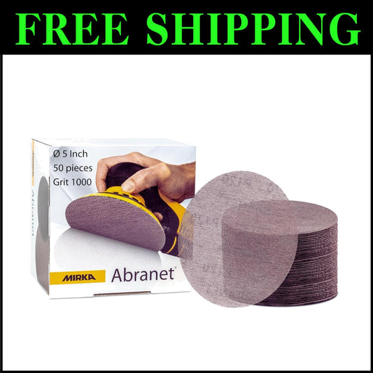 Versatile Abranet Sanding Discs - 5", Grit 1000, Ideal for Wood & Metal (50 pcs)