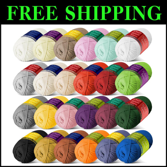 Chunky Amigurumi Yarn in Vibrant Colors - 100 Yards Each, Perfect for Beginners