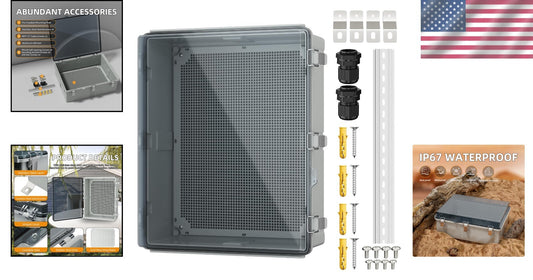 Versatile Transparent Electrical Box 19.7x15.7x7.9 - Secure Weatherproof Storage
