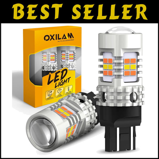 Super Bright Dual Color Amber/White LED Bulbs for Enhanced Vehicle Safety
