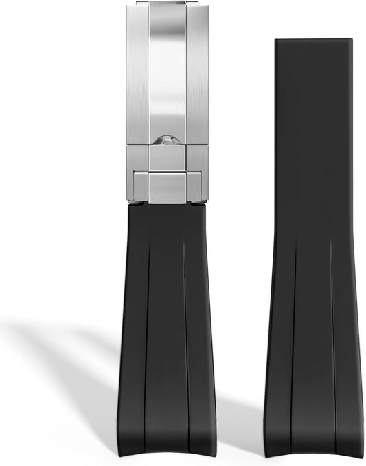 Change Your Style with 20mm Rubber Watch Band - Black, Blue & Green Choices