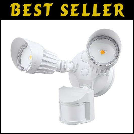 ETL-Certified Waterproof Motion Sensor Flood Lights with Push Button Control