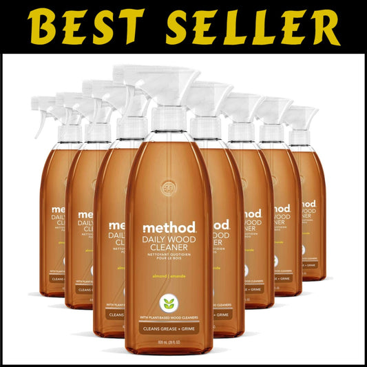 Eco-Friendly Daily Wood Cleaner with Almond Scent - 28 Oz Spray (Pack of 8)
