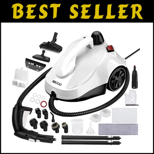 Versatile Steam Cleaner for Floors, Grout & Upholstery - 23 Attachments Included