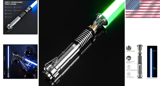 Durable Lightsaber with Smooth Swing Motion & 12 Sound Effects - Adult Gift