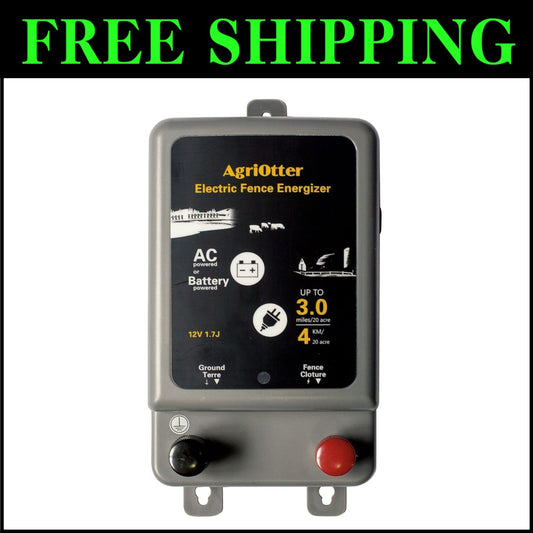 Versatile Electric Fence Energizer - 8000V, Includes Complete Accessory Kit