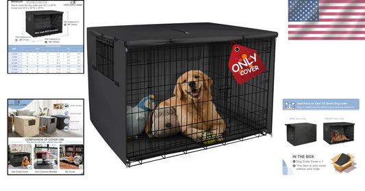 Lightweight 42-Inch Dog Crate Sunshade Cover - Perfect for Travel and Home Use