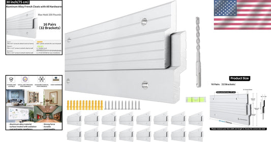 Versatile 30-Inch French Cleat Hanger - Supports 200 lbs, Indoor & Outdoor Use