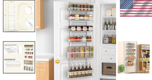 Durable 6-Tier Hanging Basket Organizer for Pantry and Household Essentials