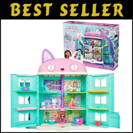 Gabby's Dollhouse - Massive 2ft Playset with Sound Effects & Collectible Figures