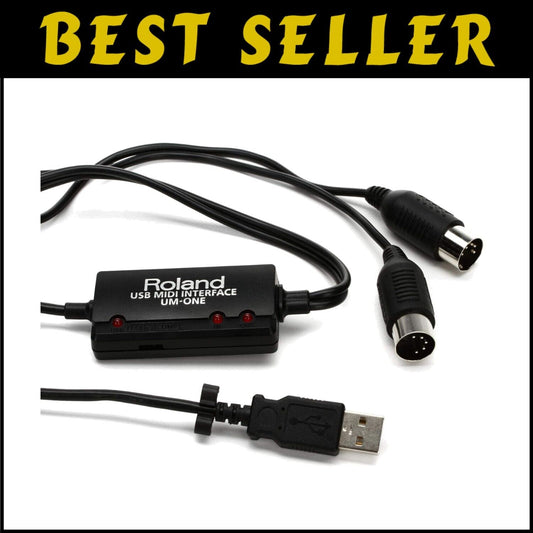 Super Compact USB MIDI Interface with Integrated Cables - Ideal for iPad