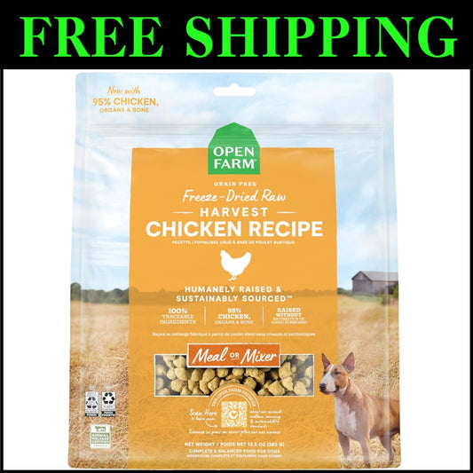 Nutritional Freeze-Dried Dog Food: Harvest Chicken Flavor for All Life Stages