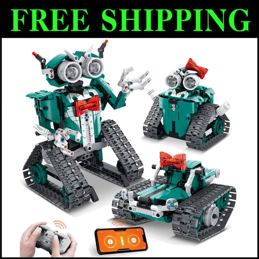 Educational 3-in-1 RC Robot Building Set for Kids - Perfect Gift for Ages 8-14