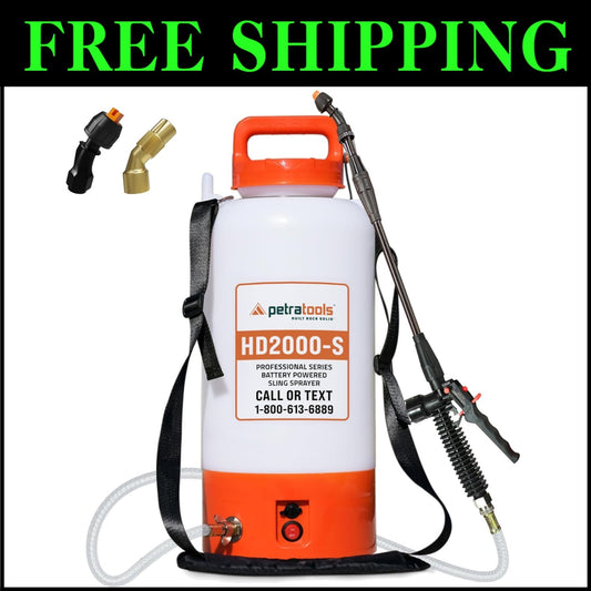 Leak-Proof 2 Gallon Electric Sprayer with Long Battery Life & Convenient Strap